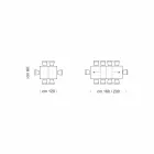 Utdragbart bord upp till 470 cm i Made in Italy fanerat trä – Gordito Viadurini