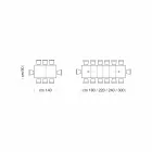 Utdragbart bord upp till 470 cm i Made in Italy fanerat trä – Gordito Viadurini