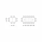 Utdragbart bord upp till 470 cm i Made in Italy fanerat trä – Gordito Viadurini