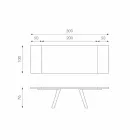 Utdragbar ekfanerbord och Travis svart metall Viadurini