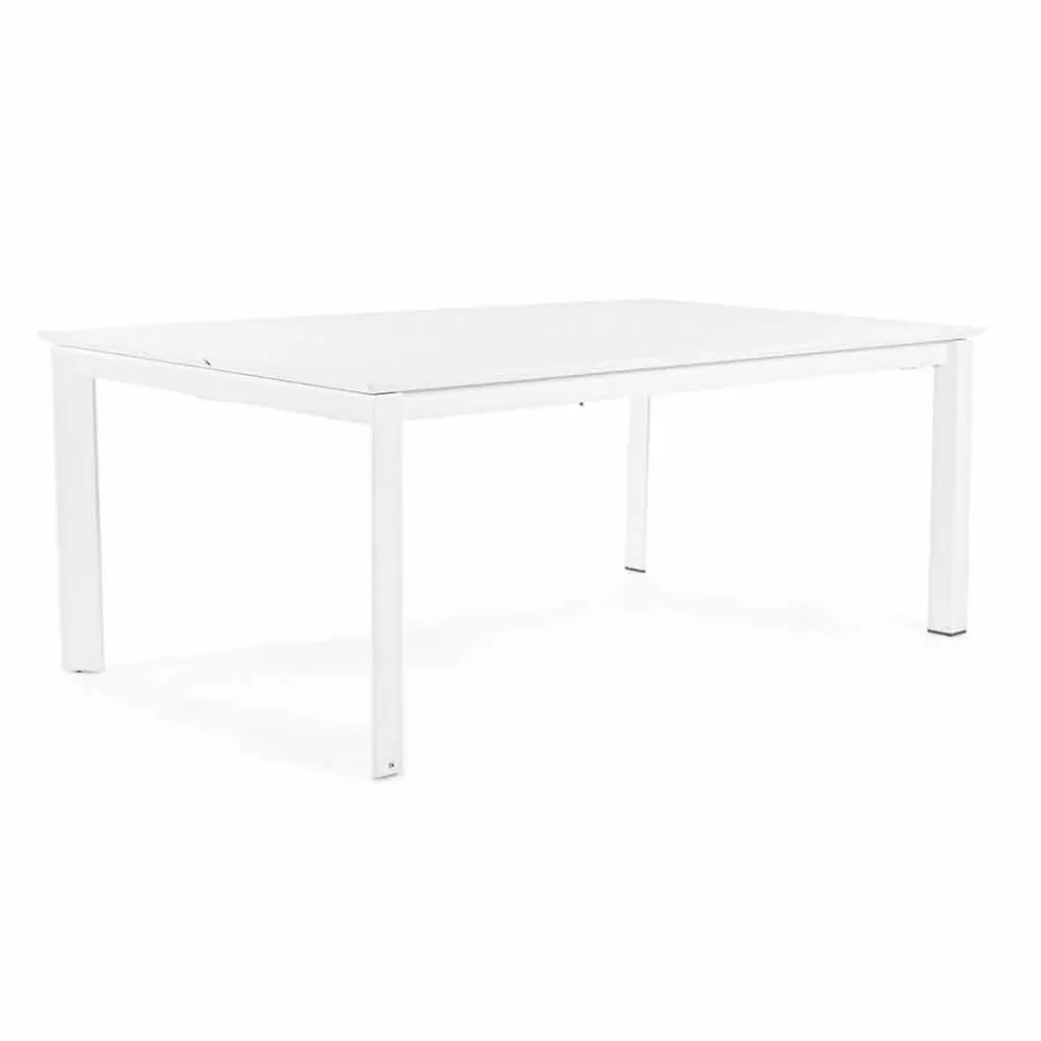 Utdragbart bord i modern design av aluminium för utomhushemsk känsla - Casper Viadurini