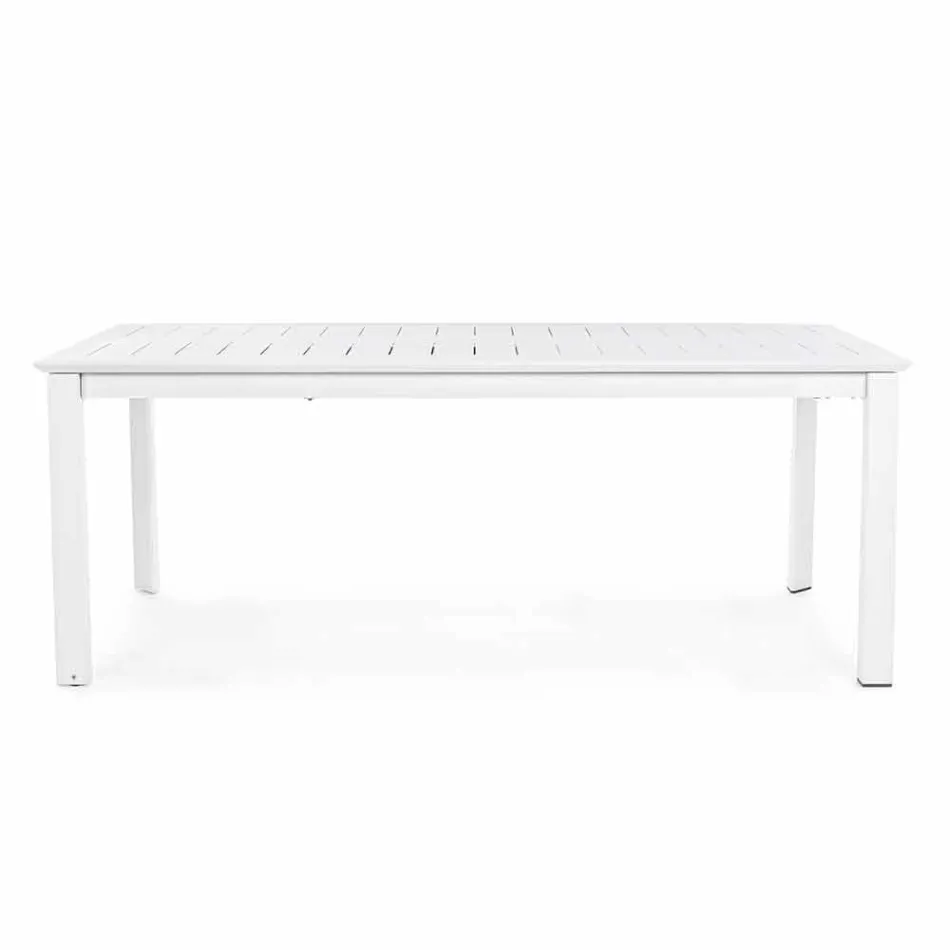 Utdragbart bord i modern design av aluminium för utomhushemsk känsla - Casper Viadurini