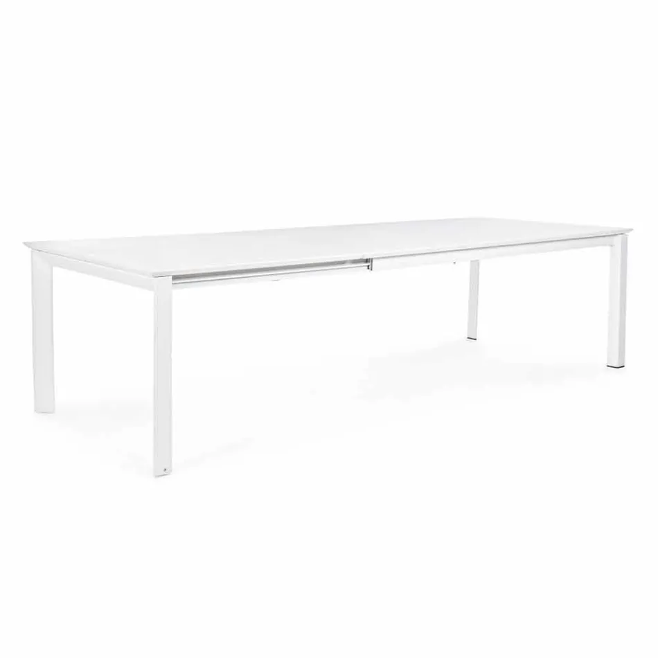 Utdragbart bord i modern design av aluminium för utomhushemsk känsla - Casper Viadurini