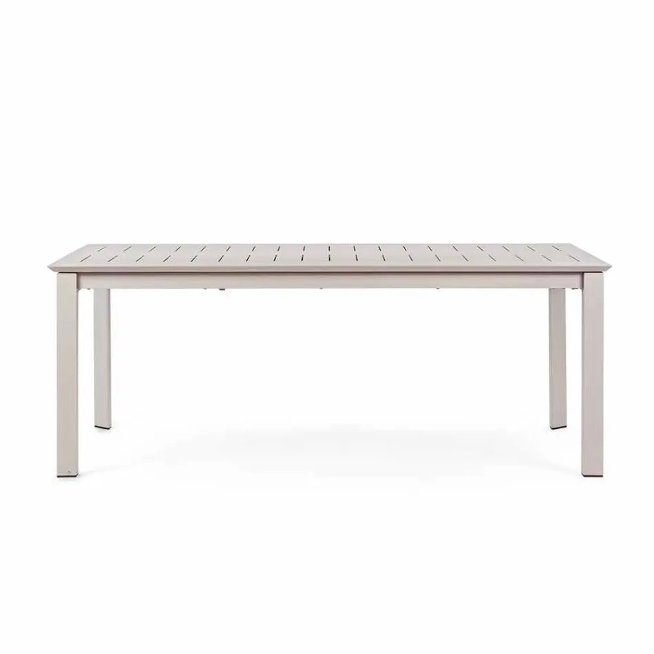 Utdragbart bord i modern design av aluminium för utomhushemsk känsla - Casper Viadurini