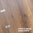 Utdragbart bord i trä och stål Tillverkat i Italien - Badesi Viadurini