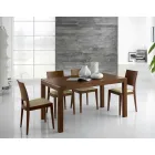 Utdragbart bord i askträ med sidoband i ask - Ketla Viadurini