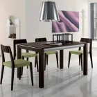 Förlängningsbart bord i askträ med sidoband målade grått - Ketla Viadurini