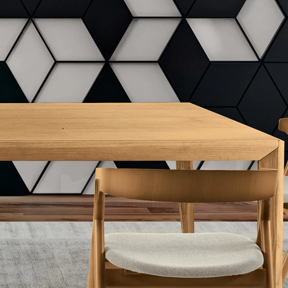 Utdragbart bord i massiv ask i olika ytbehandlingar - Ferenc Viadurini