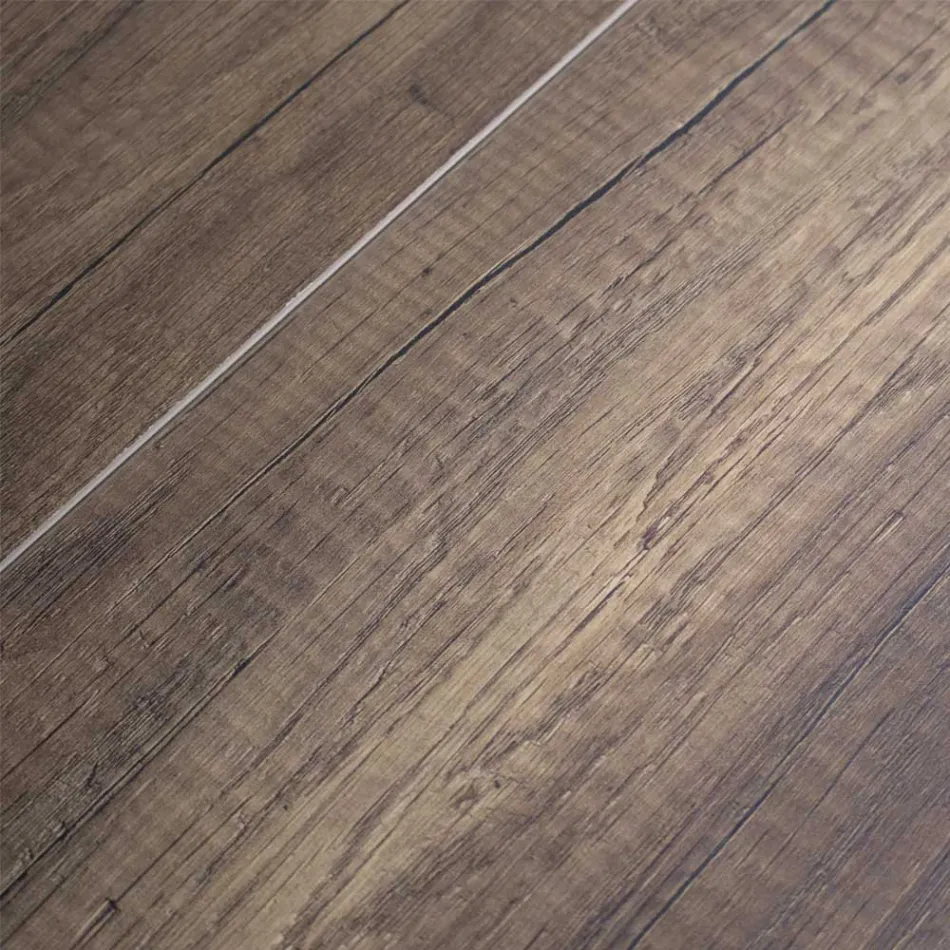 Utdragbart bord i melaminträ och antracitjärn underskiva - Sassone Viadurini