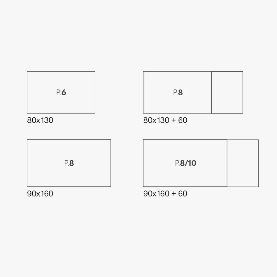 Utdragbart melaminbord med olika ytbehandlingar tillverkat i Italien - Lily Viadurini