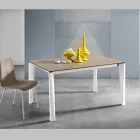 Utdragbart glaskeramiskt bord Fokos Terra Finish Made in Italy - Ariel Viadurini