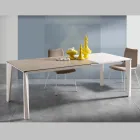 Utdragbart glaskeramiskt bord Fokos Terra Finish Made in Italy - Ariel Viadurini