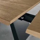 Utdragbart sidobord i ek Tillverkad i Italien - Zerba Viadurini