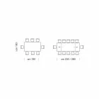 Modernt utdragbart 14-sits bord med laminatskiva Tillverkat i Italien - Ezzellino Viadurini