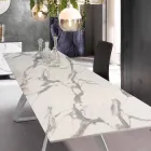 Modernt förlängningsbord med metallben, Villongo Viadurini