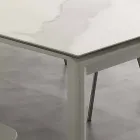 Modern utdragbar bord med keramisk glasskiva Philadelphia Viadurini