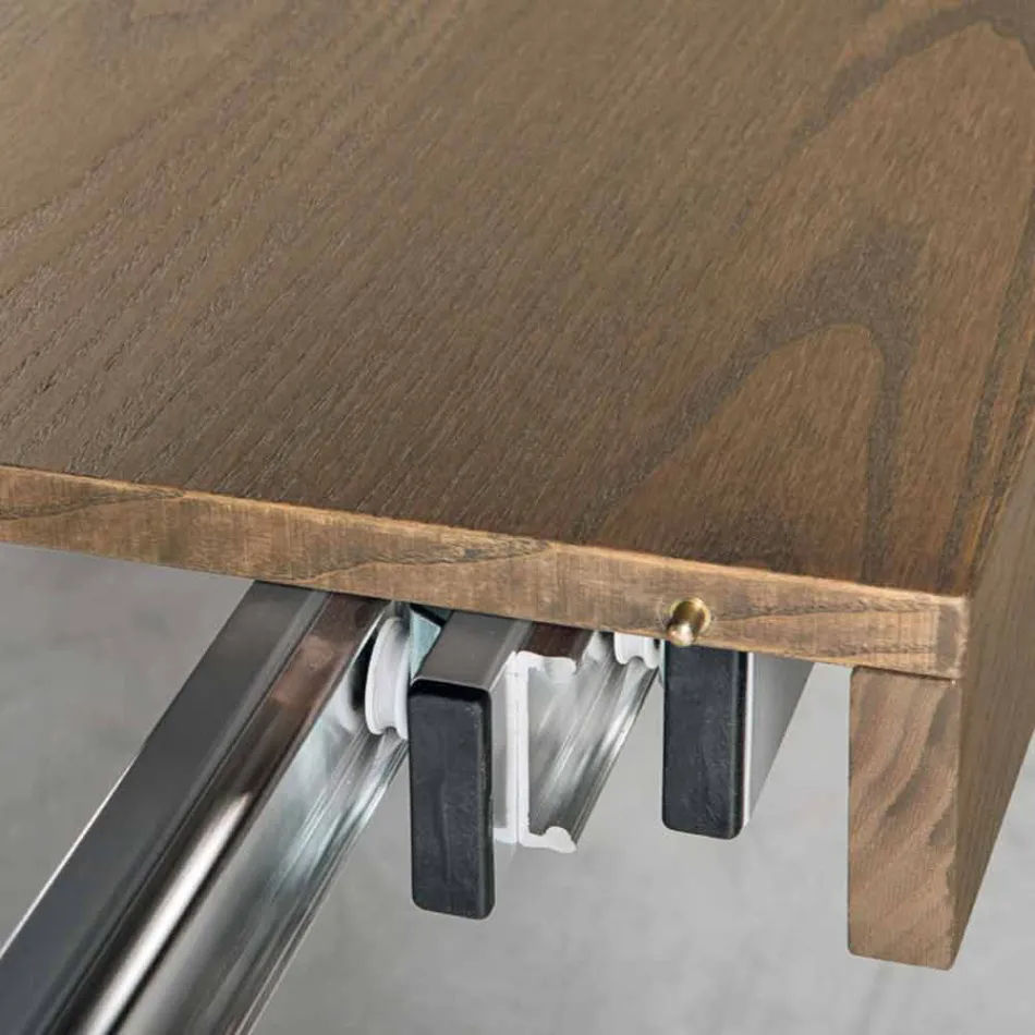 Modernt utdragbart askträbord tillverkat i Italien Parre Viadurini