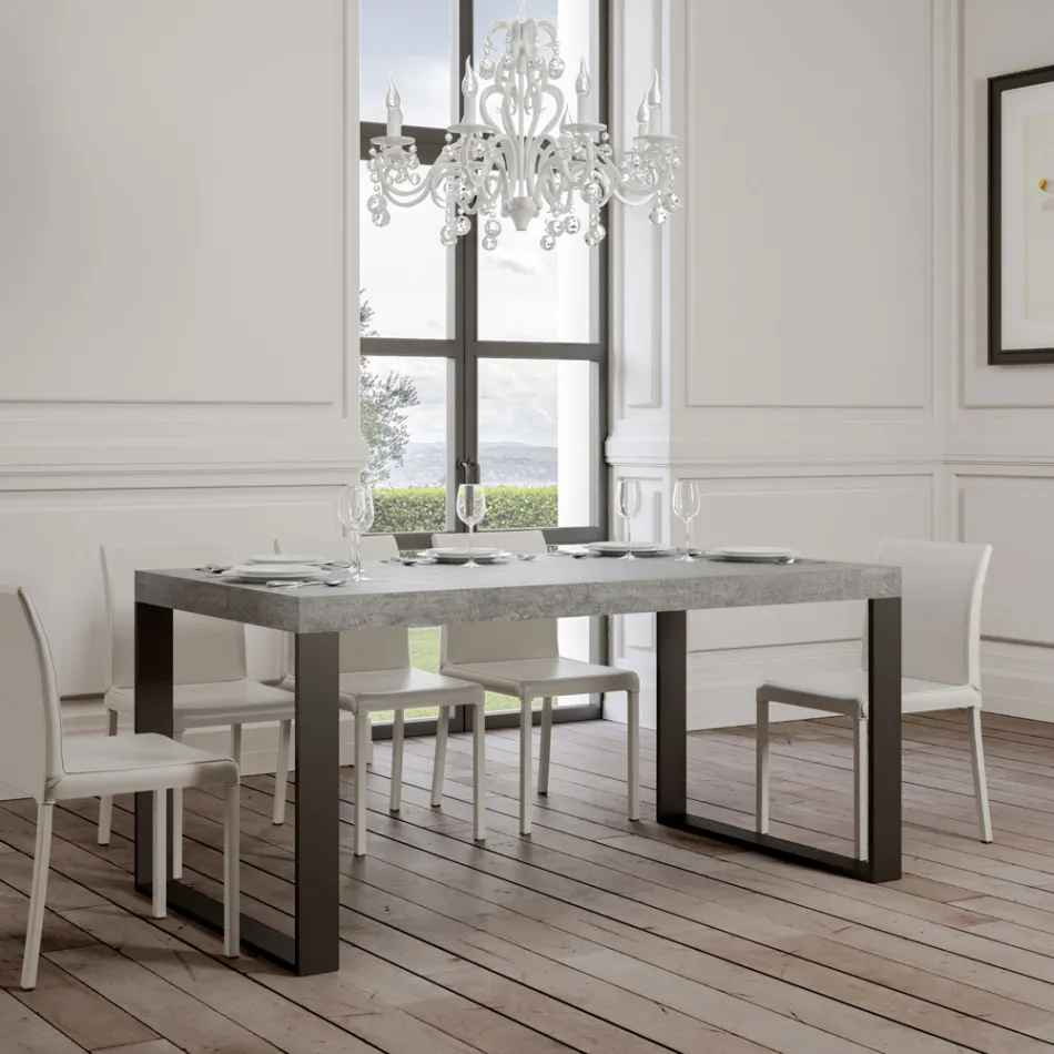 Modernt utdragbart bord i melaminträ Tillverkat i Italien - Badesi Viadurini