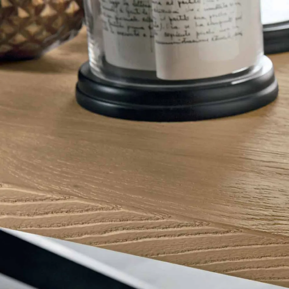 Modernt utdragbart bord i ek, tillverkat i Italien - Oncino Viadurini