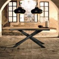 Design förlängningsbart bord i ek, tillverkat i Italien, Oncino