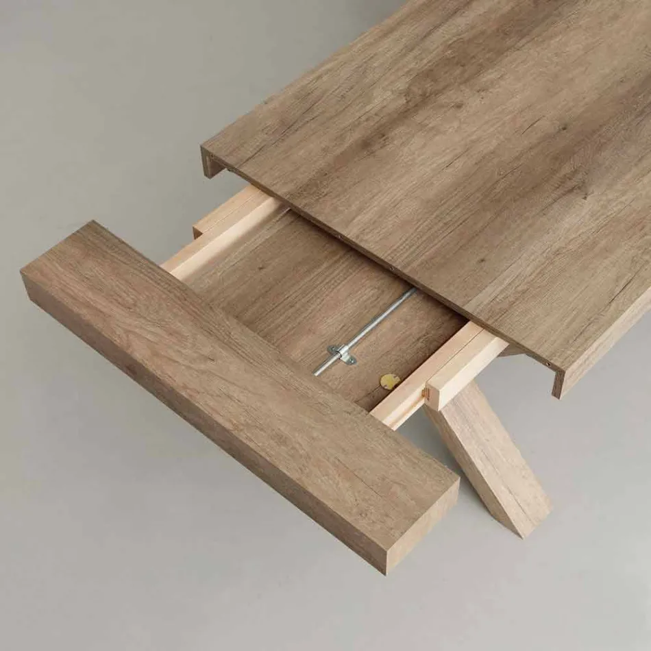 Utdragbar bord Samtida melamin och MDF Denver Viadurini