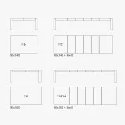 Utdragbart bord av hopfällbart melamin Tillverkat i Italien - Okej Viadurini