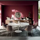 Utdragbart runt vardagsrumsbord i laminat Made in Italy - Dollars Viadurini