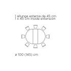 Utdragbart runt vardagsrumsbord i laminat Made in Italy - Dollars Viadurini