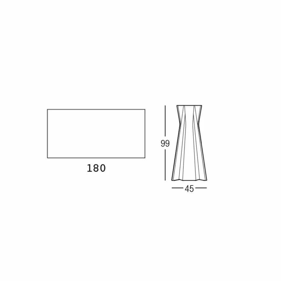 Högt bord med Hpl-topp och polyetenbotten Tillverkad i Italien - Tinuccia Viadurini