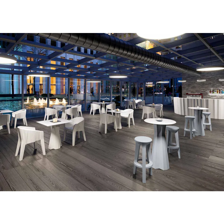 Högt bord med Hpl-topp och polyetenbotten Tillverkad i Italien - Tinuccia Viadurini