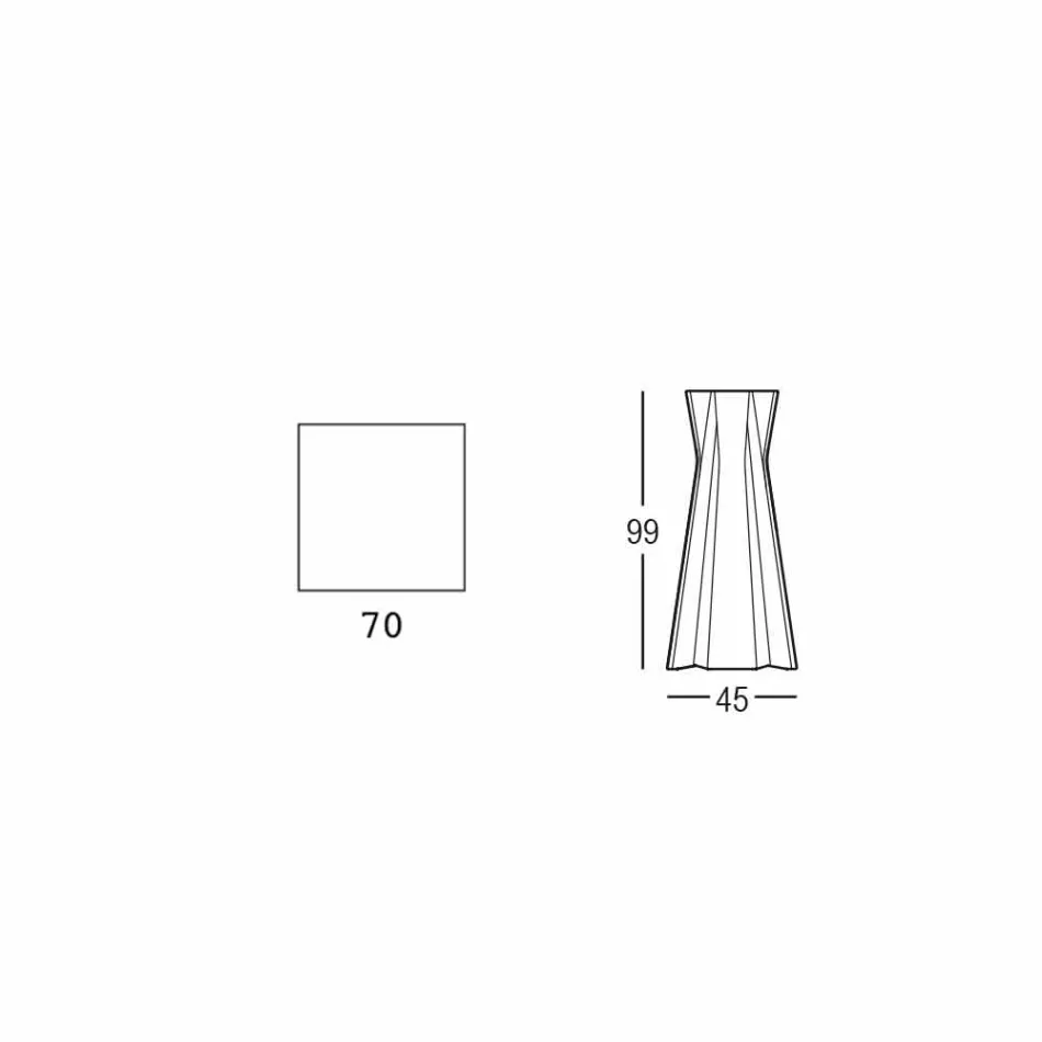 Högt bord med Hpl-topp och polyetenbotten Tillverkad i Italien - Tinuccia Viadurini