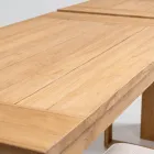 Högt barbord tillverkat av borstad naturlig teak - Sponda Viadurini