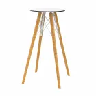 Round Design High Bar Table i Wood and Hpl, 4 Pieces - Faz Wood av Vondom Viadurini