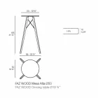 Round Design High Bar Table i Wood and Hpl, 4 Pieces - Faz Wood av Vondom Viadurini