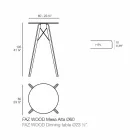 Round Design High Bar Table i Wood and Hpl, 4 Pieces - Faz Wood av Vondom Viadurini