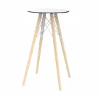 Round Design High Bar Table i Wood and Hpl, 4 Pieces - Faz Wood av Vondom Viadurini