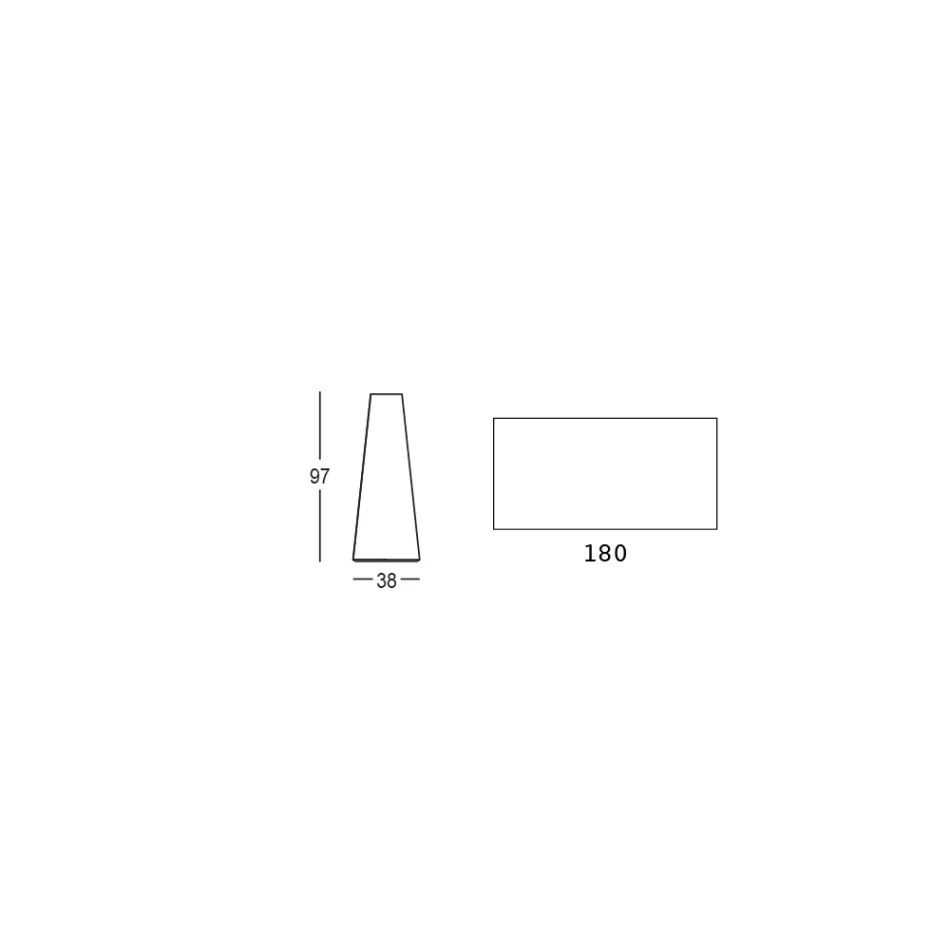 Utomhus högt bord med rektangulär skiva i HPL Tillverkat i Italien - Forlina Viadurini