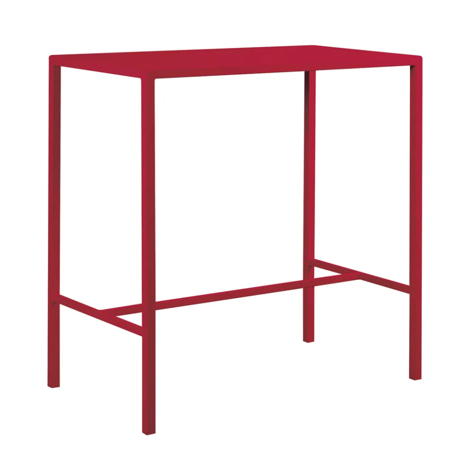 Trädgård högt bord i galvaniserat stål Tillverkat i Italien - Vesna Viadurini