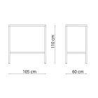 Trädgård högt bord i galvaniserat stål Tillverkat i Italien - Vesna Viadurini