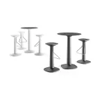 Högt runt bord i polyeten med HPL-skiva Tillverkat i Italien - Pito Viadurini