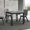 Bokfällbart bord till 180 cm i trä och järn Tillverkat i Italien - Fiume