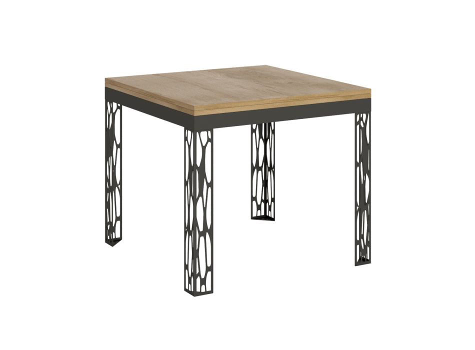 Bokfällbart bord till 180 cm i trä och järn Tillverkat i Italien - Fiume Viadurini