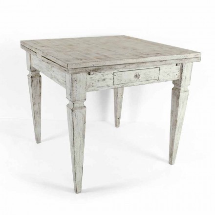 Utdragbart hantverksbord Upp till 170 cm i trä tillverkat i Italien - Marseille Viadurini