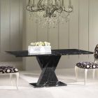 Fast bord med klassiska marmor piedestal kors Byron Viadurini