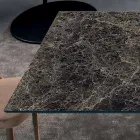 Bord med integrerade förlängningar i keramik och stål Tillverkat i Italien - Dalmata Viadurini