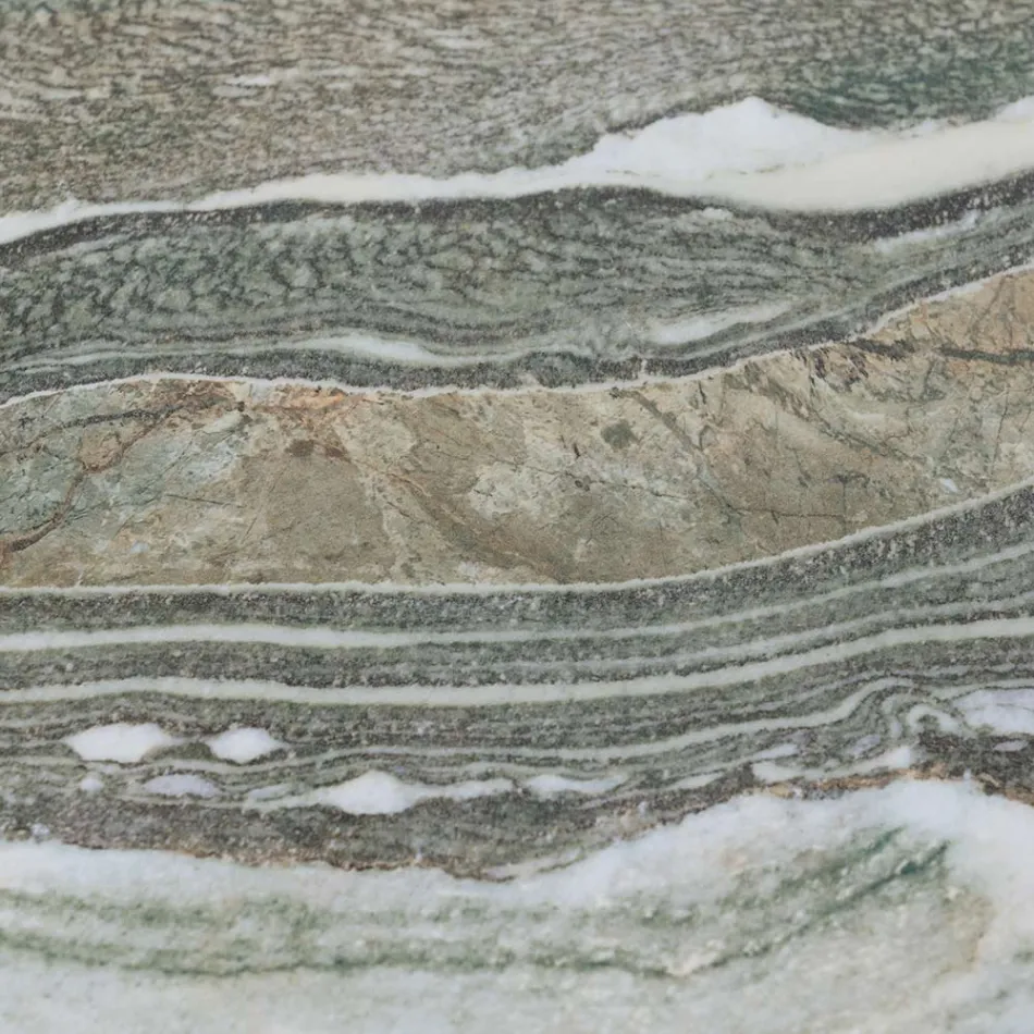 Bord med keramikskiva och teakunderrede Made in Italy - Hjälm Viadurini