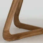 Bord med Okumè-skiva med mikrocementfinish Made in Italy - Blus Viadurini