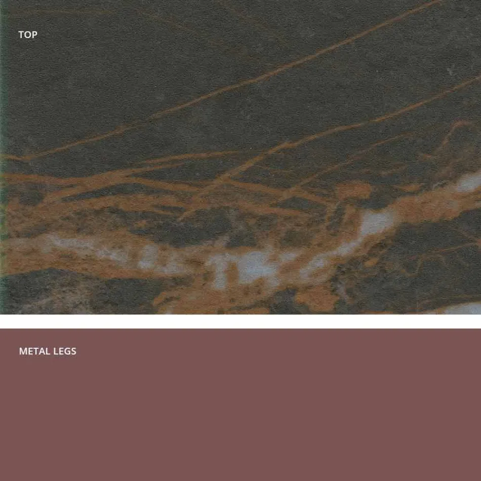 Bord med topp gjord i Italien modern glaskeramik, Mitia Viadurini