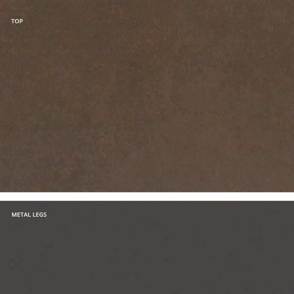 Bord med topp gjord i Italien modern glaskeramik, Mitia Viadurini