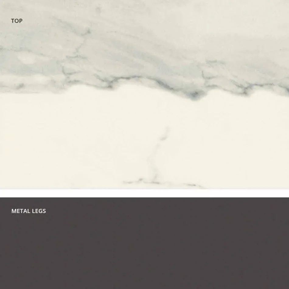 Bord med topp gjord i Italien modern glaskeramik, Mitia Viadurini